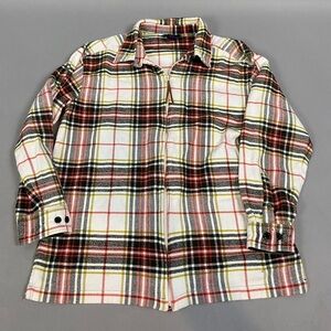 Denim & Co Vintage Deadstock Zip Up Flannel Shirt NWT A38489 Size 2X